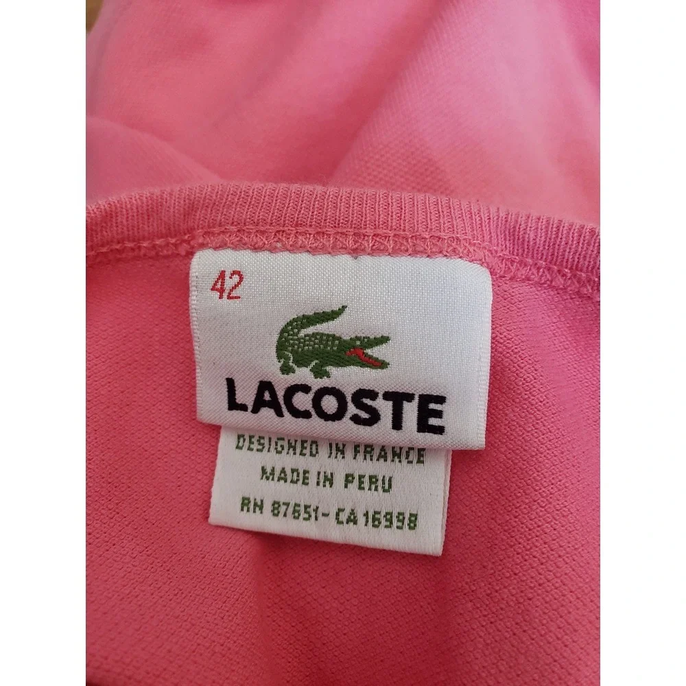 Lacoste Pink‎ Cotton Tee